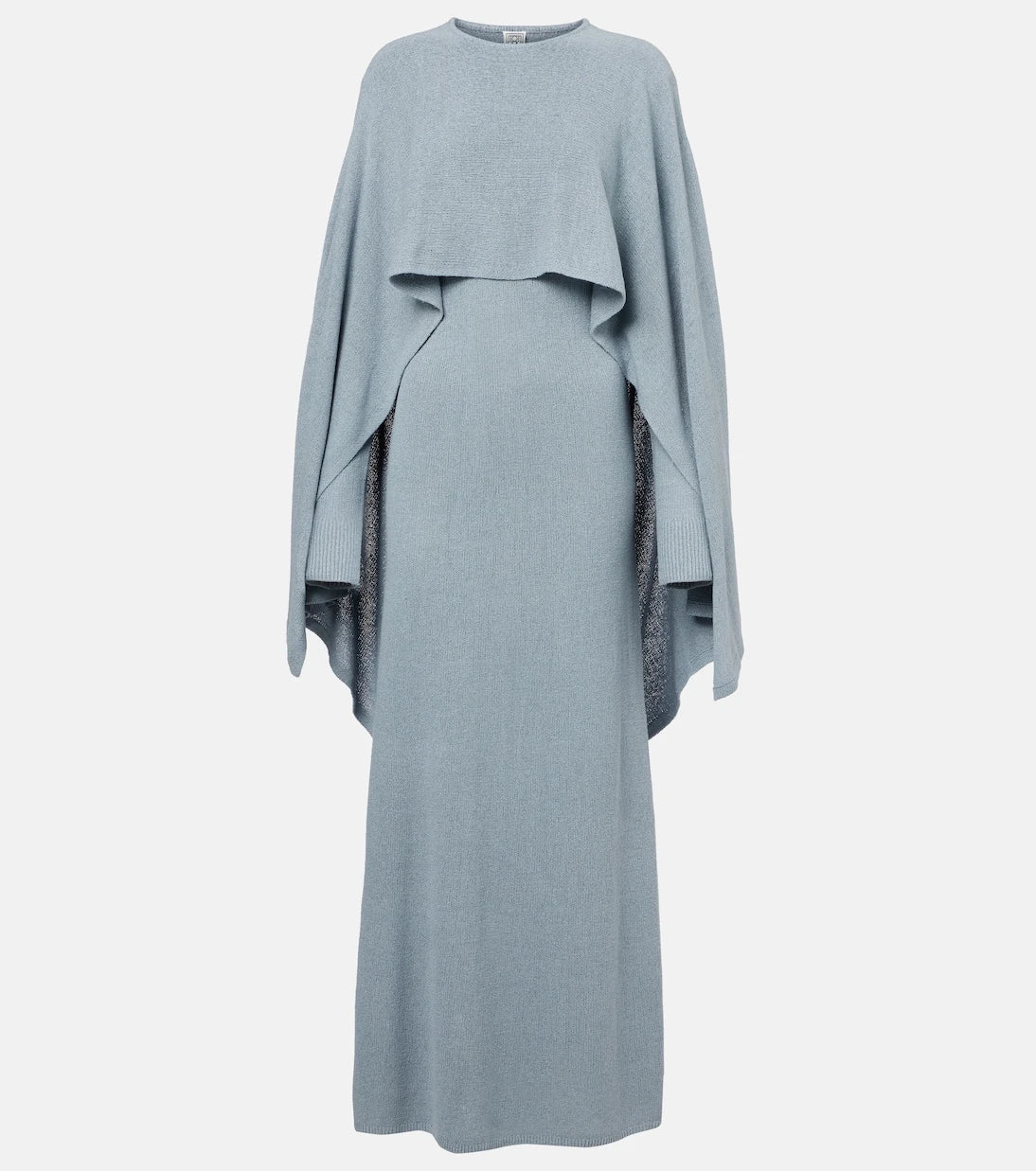 Toteme - Cape-detail silk bouclé maxi dress