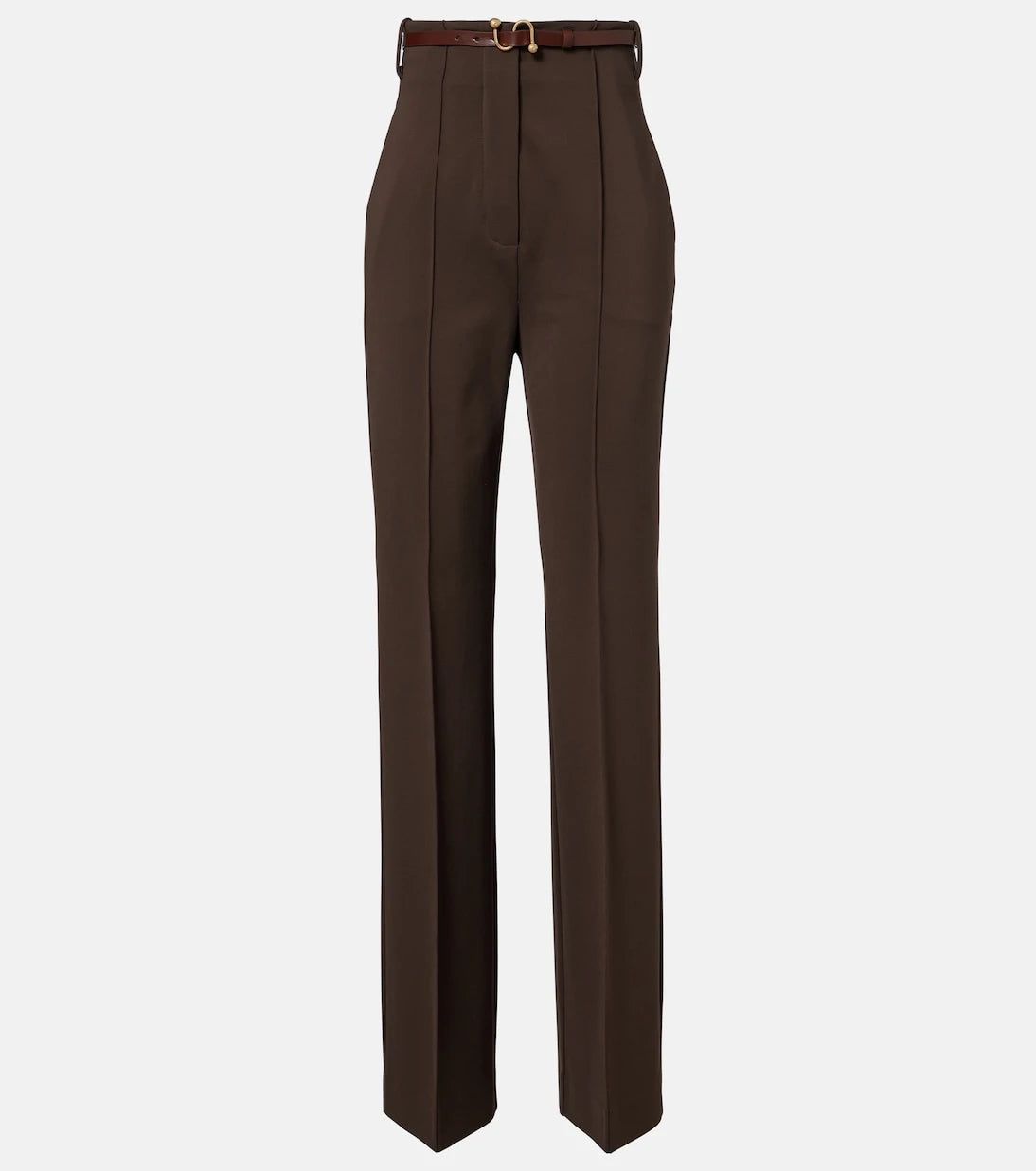 Sportmax - Belted crêpe straight pants