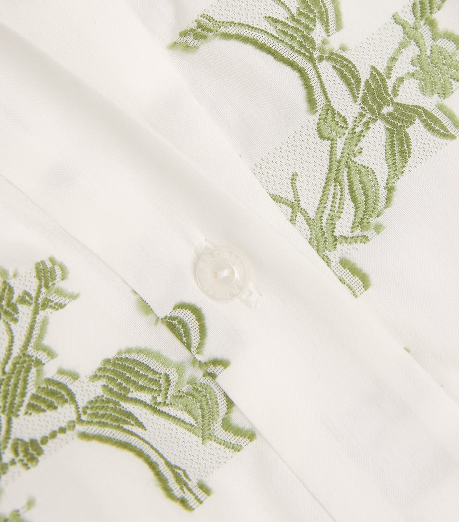 Erdem Multi Embroidered Maxi Shirt Dress