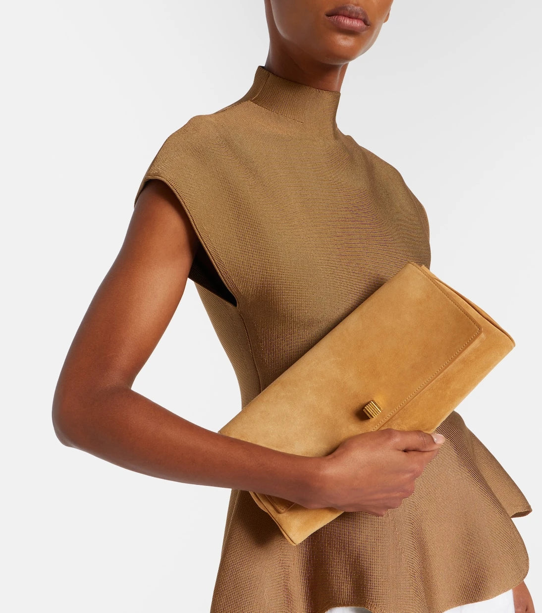 Khaite - Audrey suede clutch