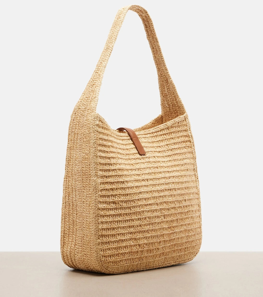 Saint Laurent - Le 5 à 7 Large raffia shoulder bag
