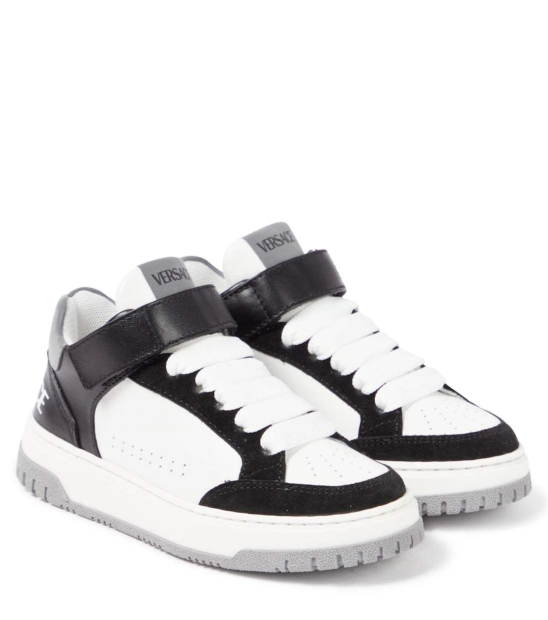 Versace Kids - Logo leather sneakers