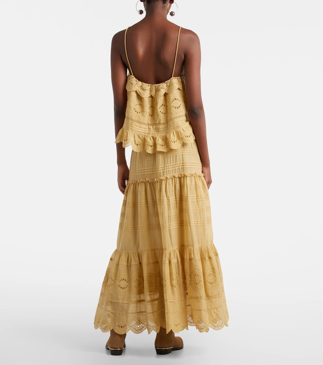 Marant Etoile - Paoline tiered cotton maxi skirt