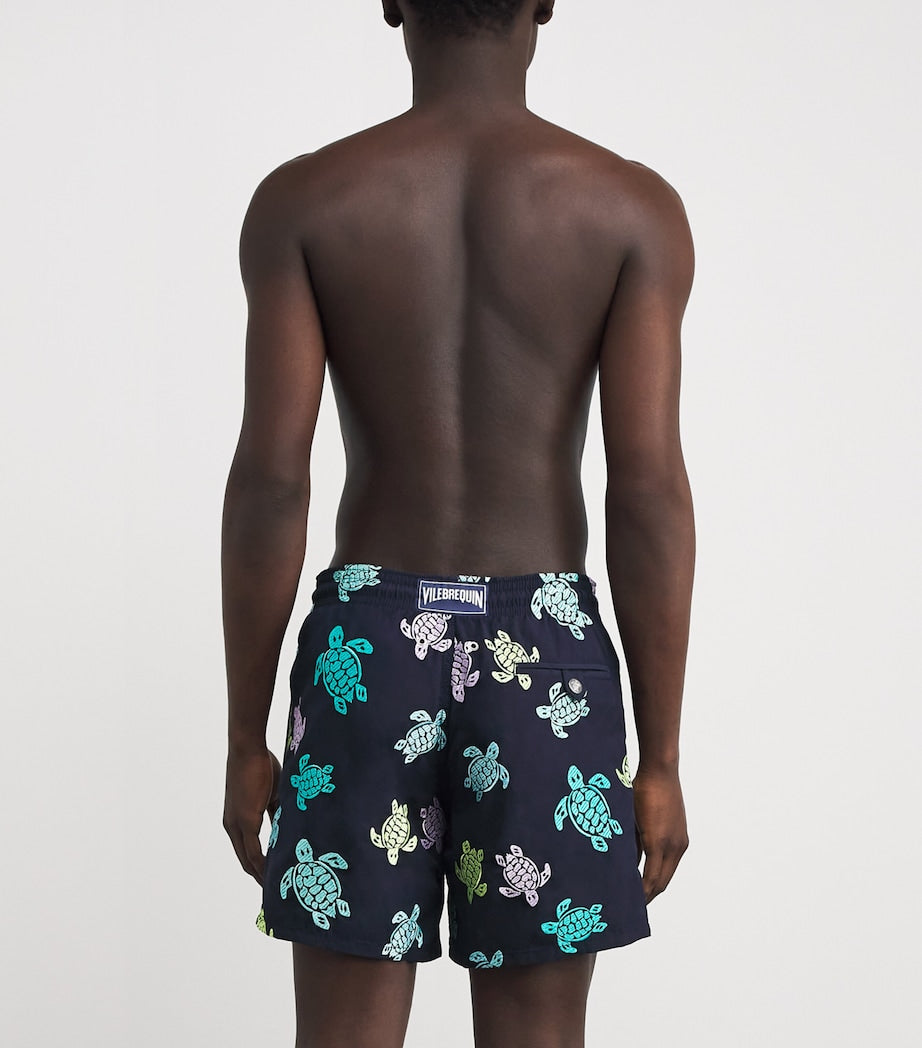 Embroidered Turtle Mistral Swim Shorts
