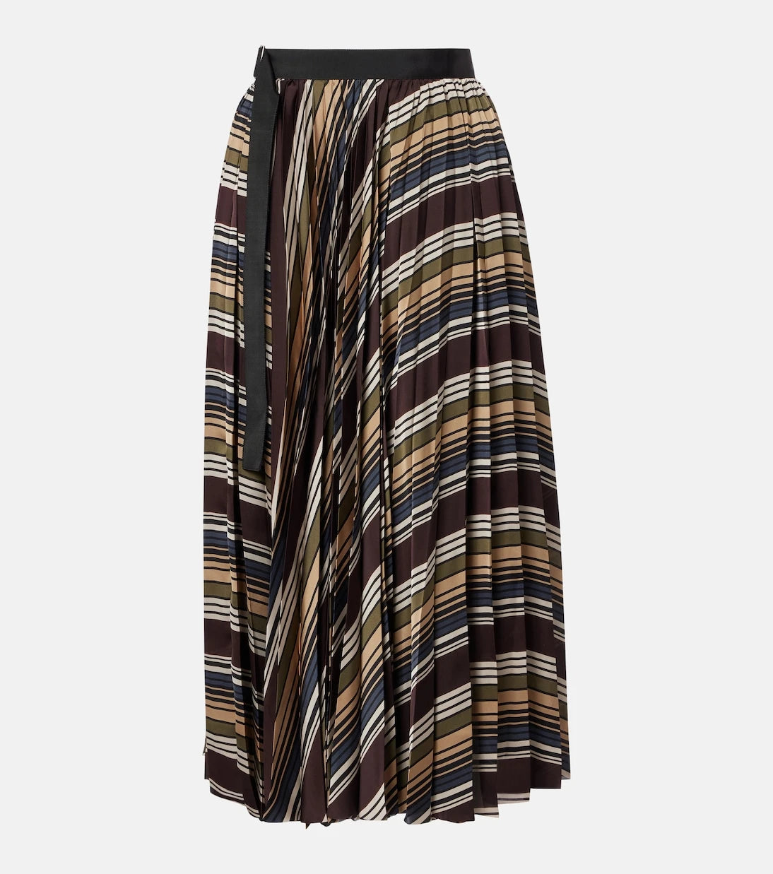 Sacai - Striped midi skirt