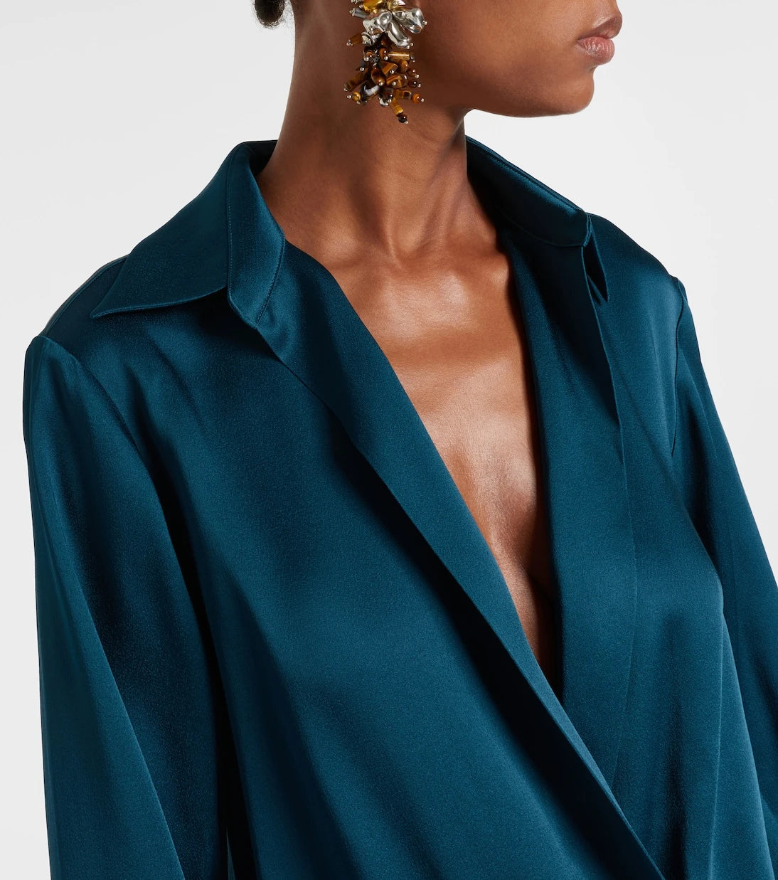 Dries Van Noten - Satin wrap top