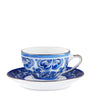Majolica Coffee Cup and Saucer