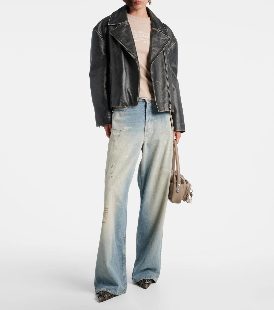 Acne Studios - Layered printed cotton-blend T-shirt