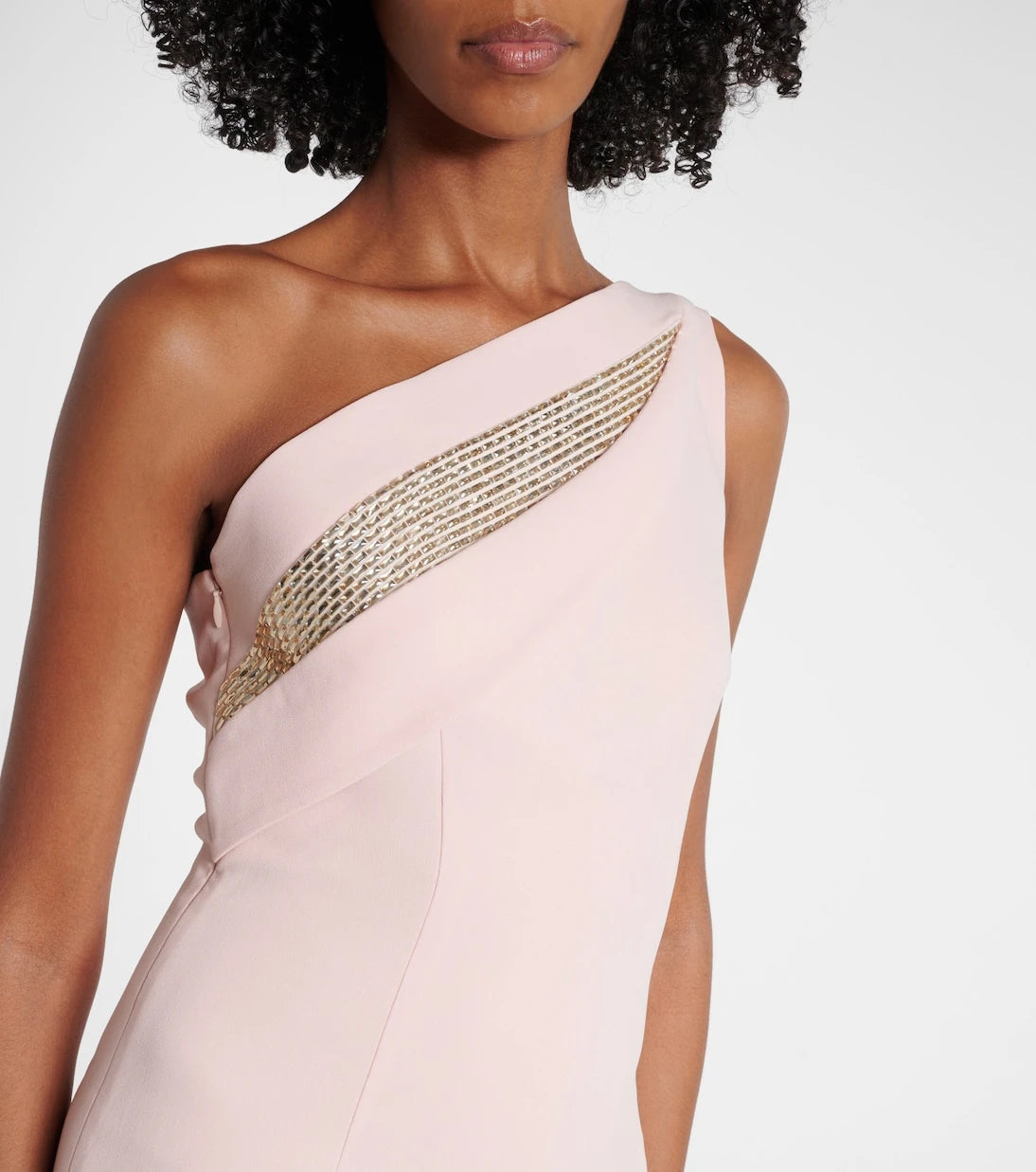 Roland Mouret - Embellished one-shoulder cady gown