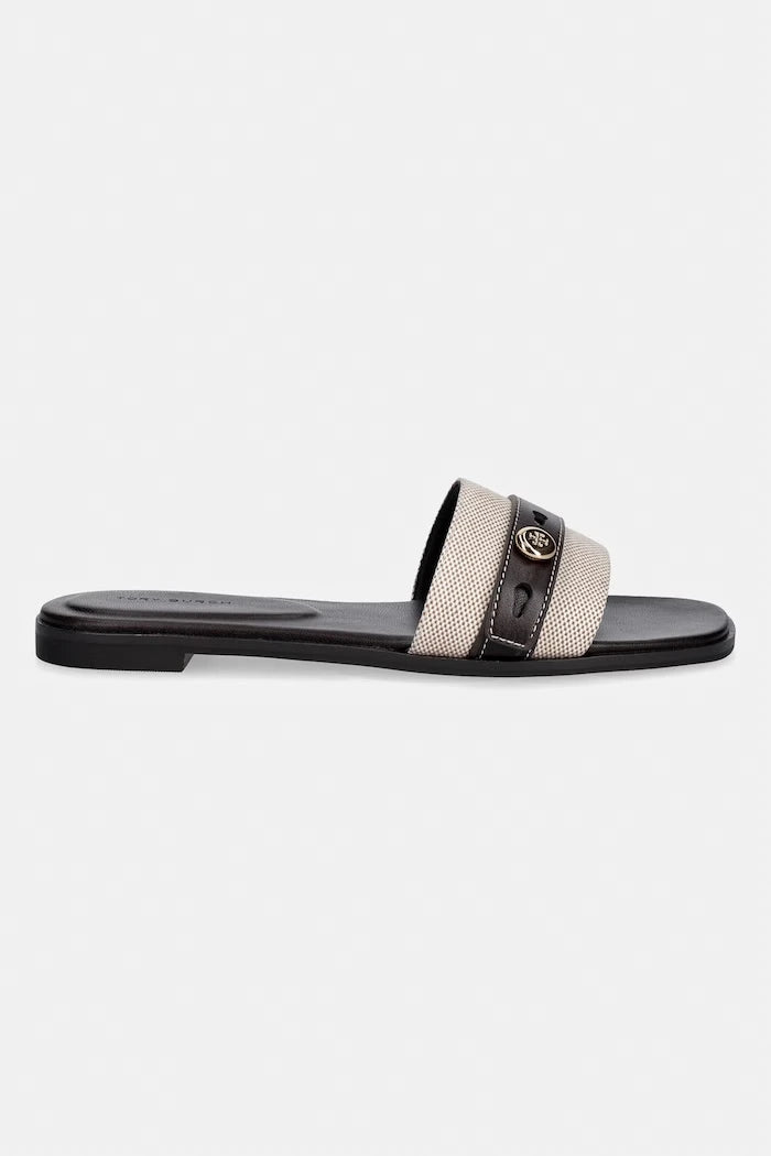 Tory Burch düz tabanlı kadın terlikleri Romy Slide