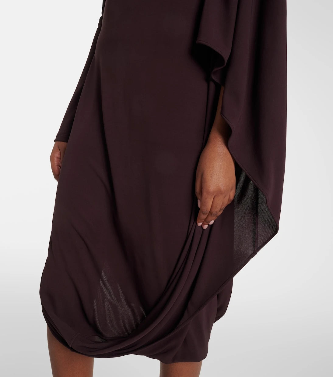Stella McCartney - Caped crêpe jersey minidress