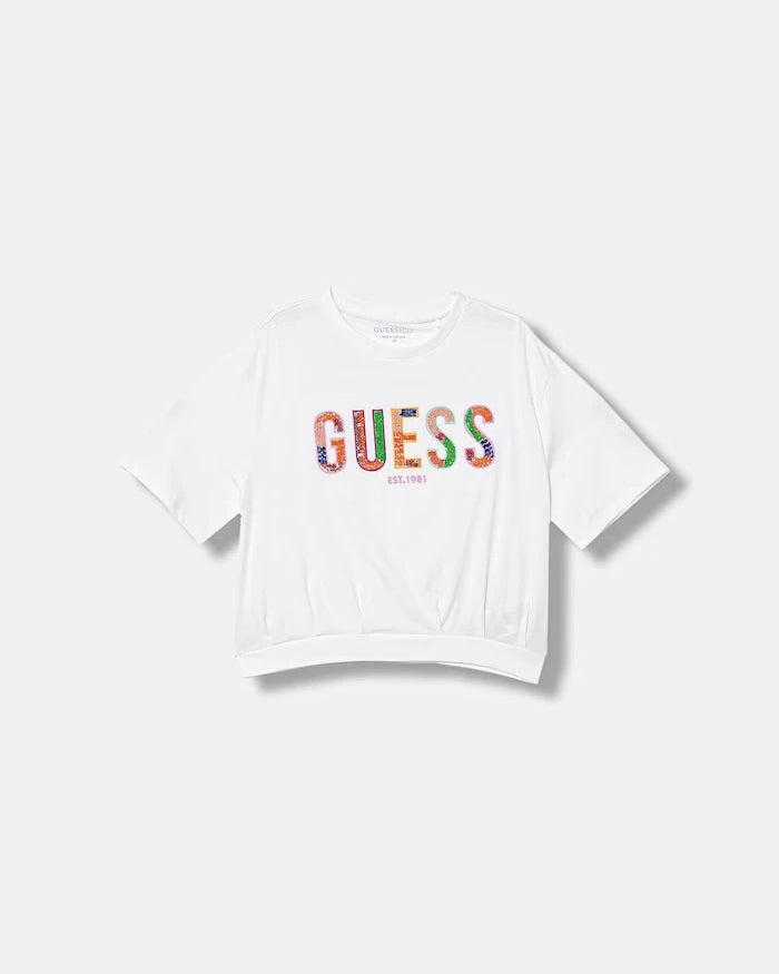Guess Çocuklar için pamuklu elastanlı tişört