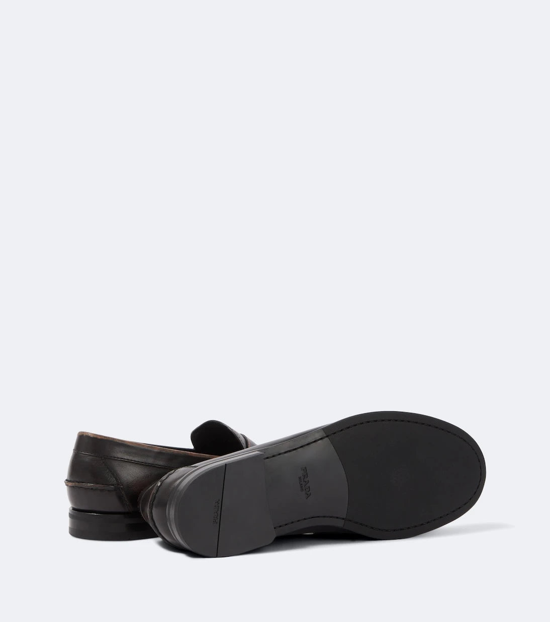 Prada - Leather penny loafers