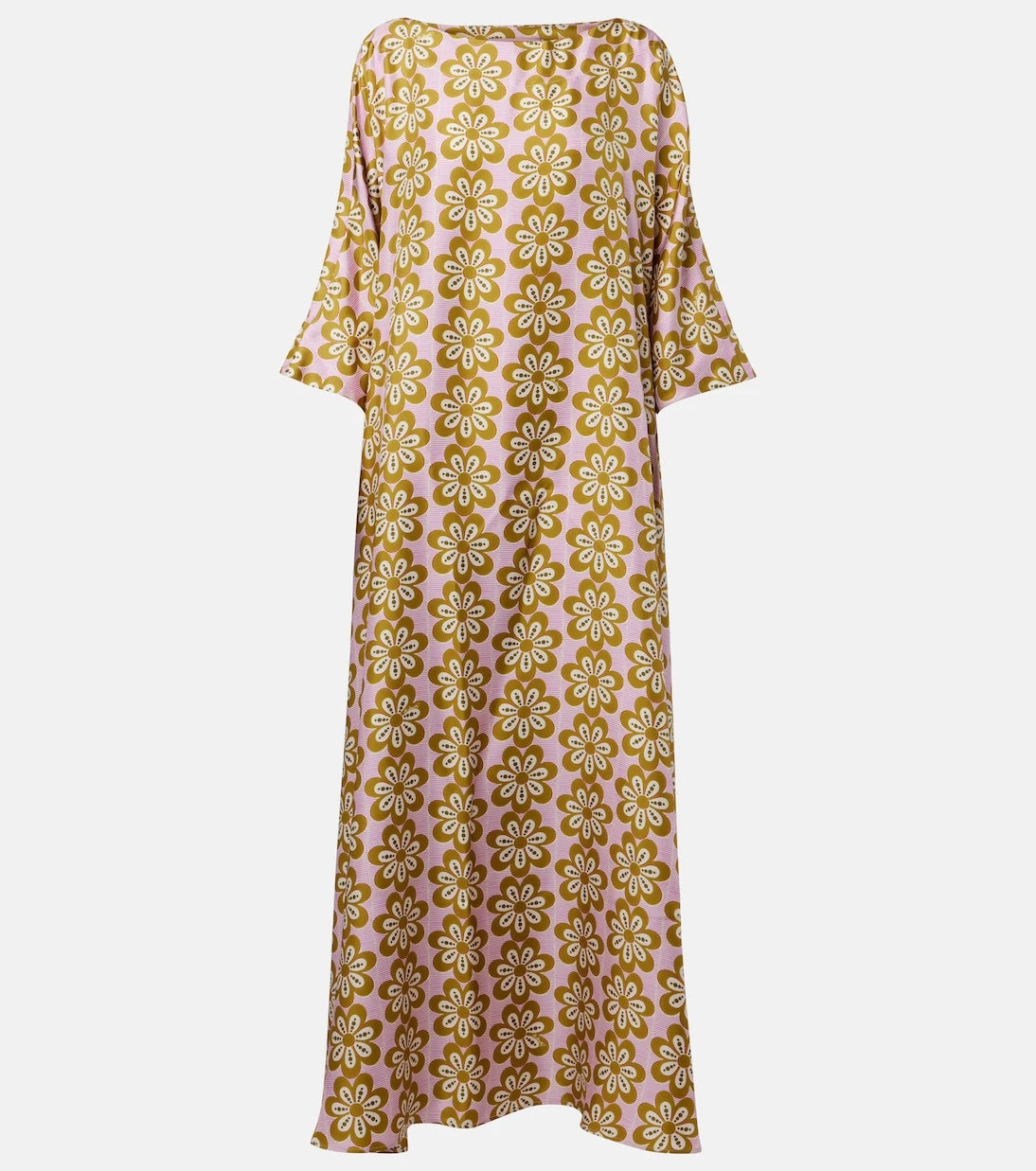 La DoubleJ - Muumuu printed silk twill maxi dress