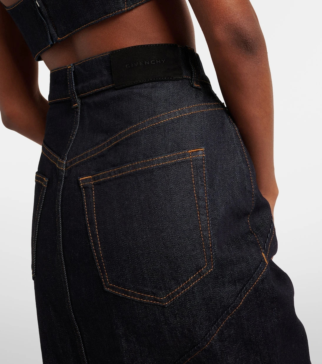 Givenchy - Denim midi skirt