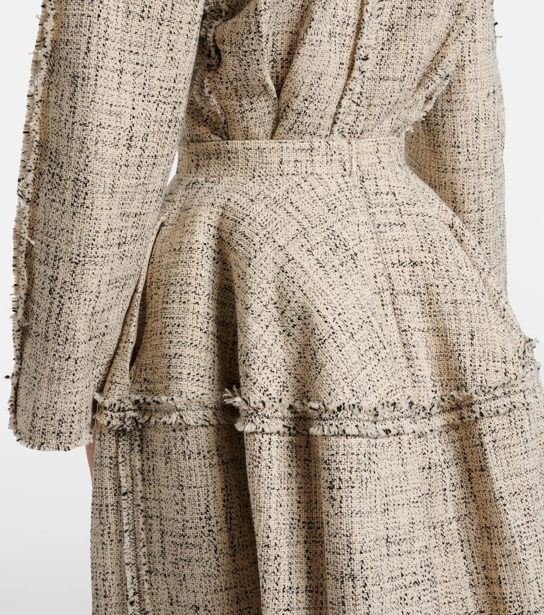 Erdem - Cotton-blend tweed midi skirt