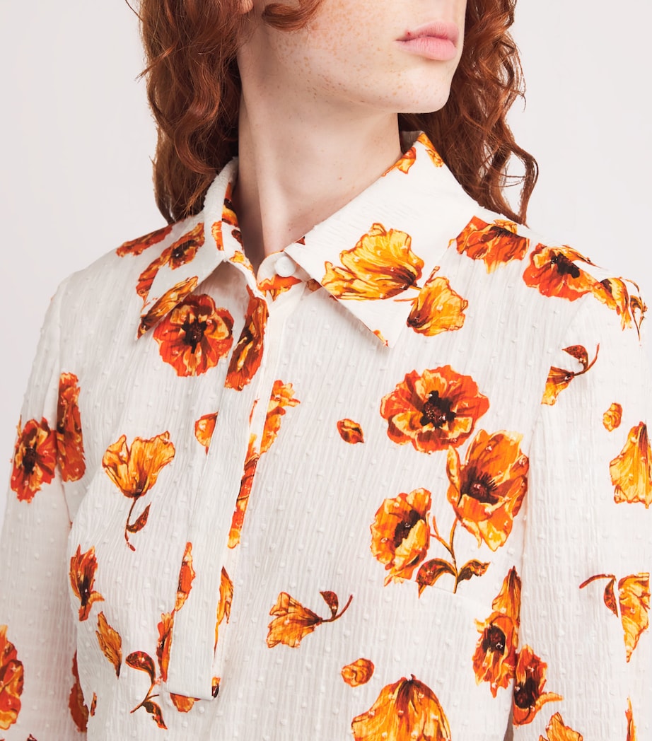 Emilia Wickstead Multi Floral Marione Midi Shirt Dress
