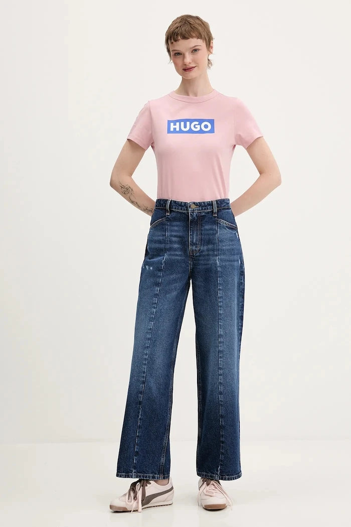 HUGO Blue basic kadın pamuklu Classic Tee_B