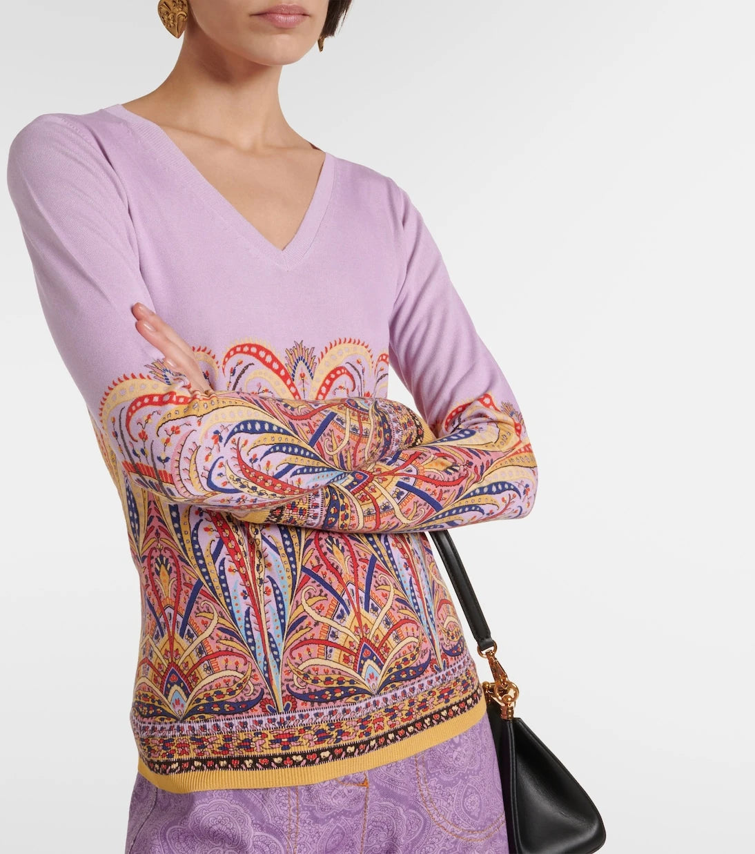 Etro - Printed silk-blend sweater