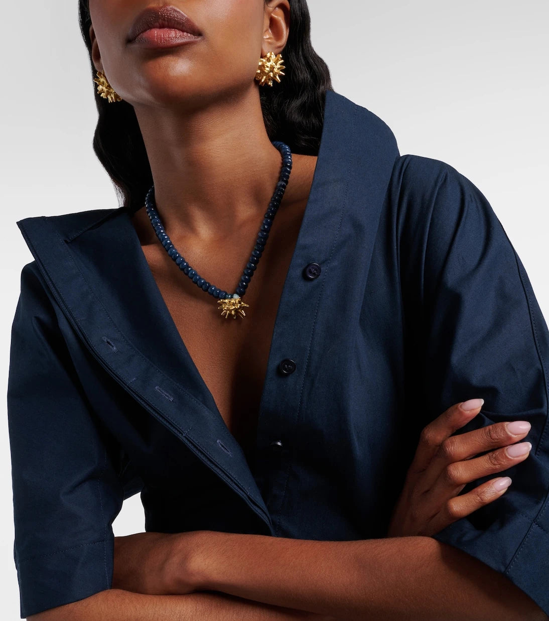 Ysso - Sea Urchin necklace with jade