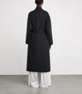 Johnstons Of Elgin Black Cashmere Wrap Belt Long Coat
