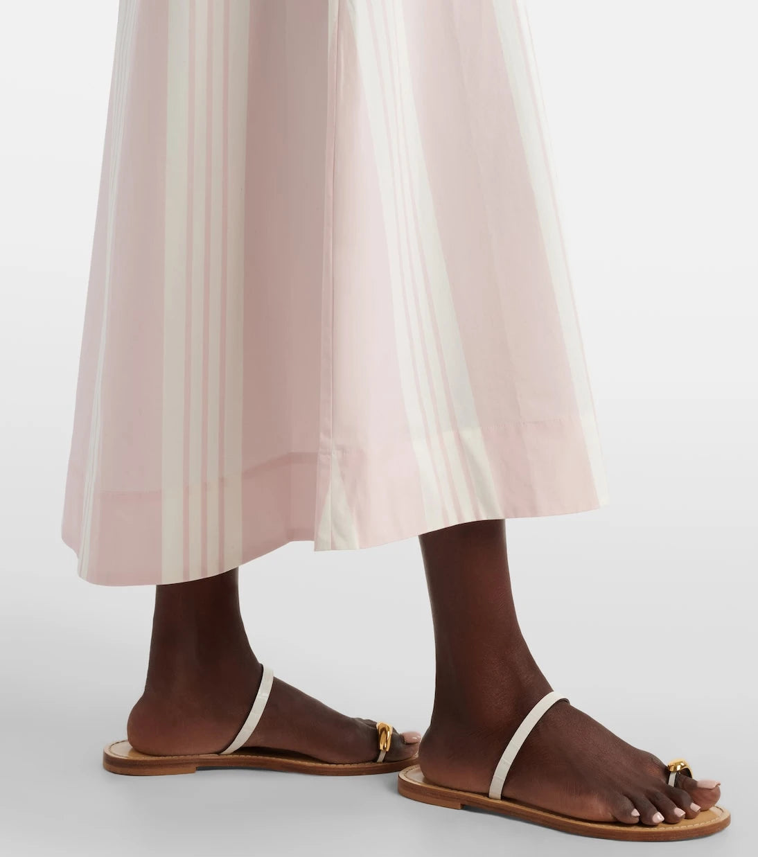 Posse - Rosie striped cotton midi dress