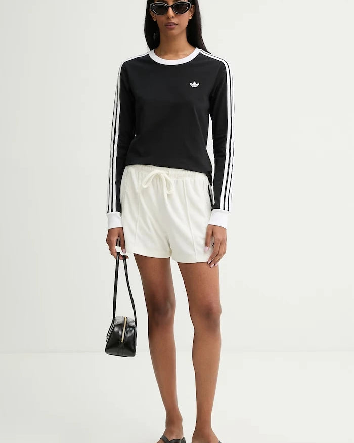 adidas Originals çocuklar için pamuk ve elastan uzun kollu bluz