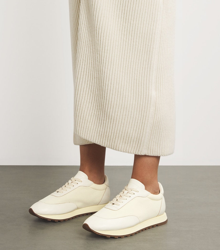 The Row White Owen Runner Sneakers