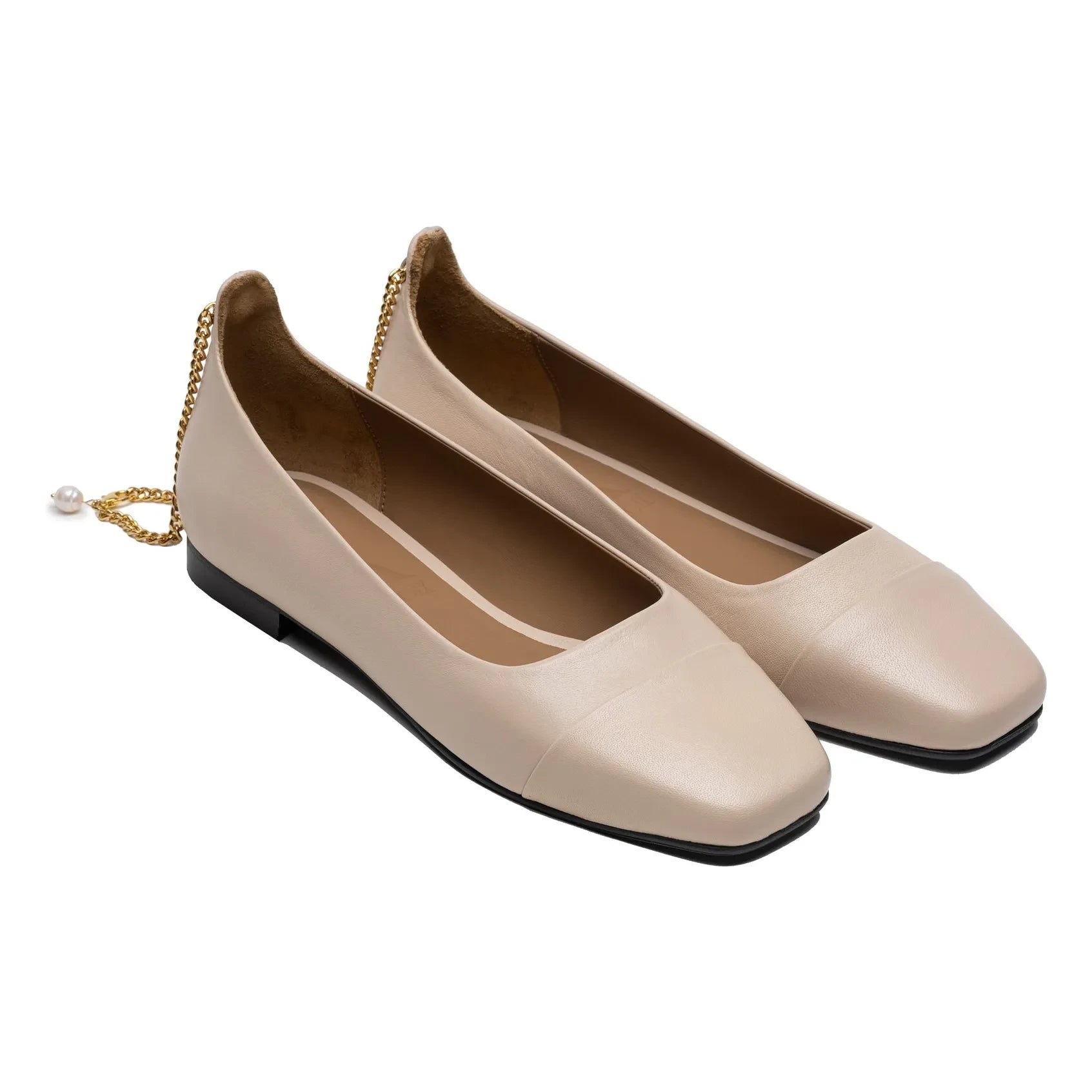 Lachoix - Leather ballerinas | Nude