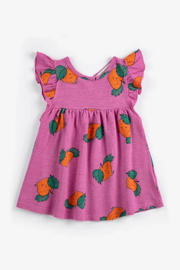 Бебешка памучна рокля Bobo Choses Tangerine
