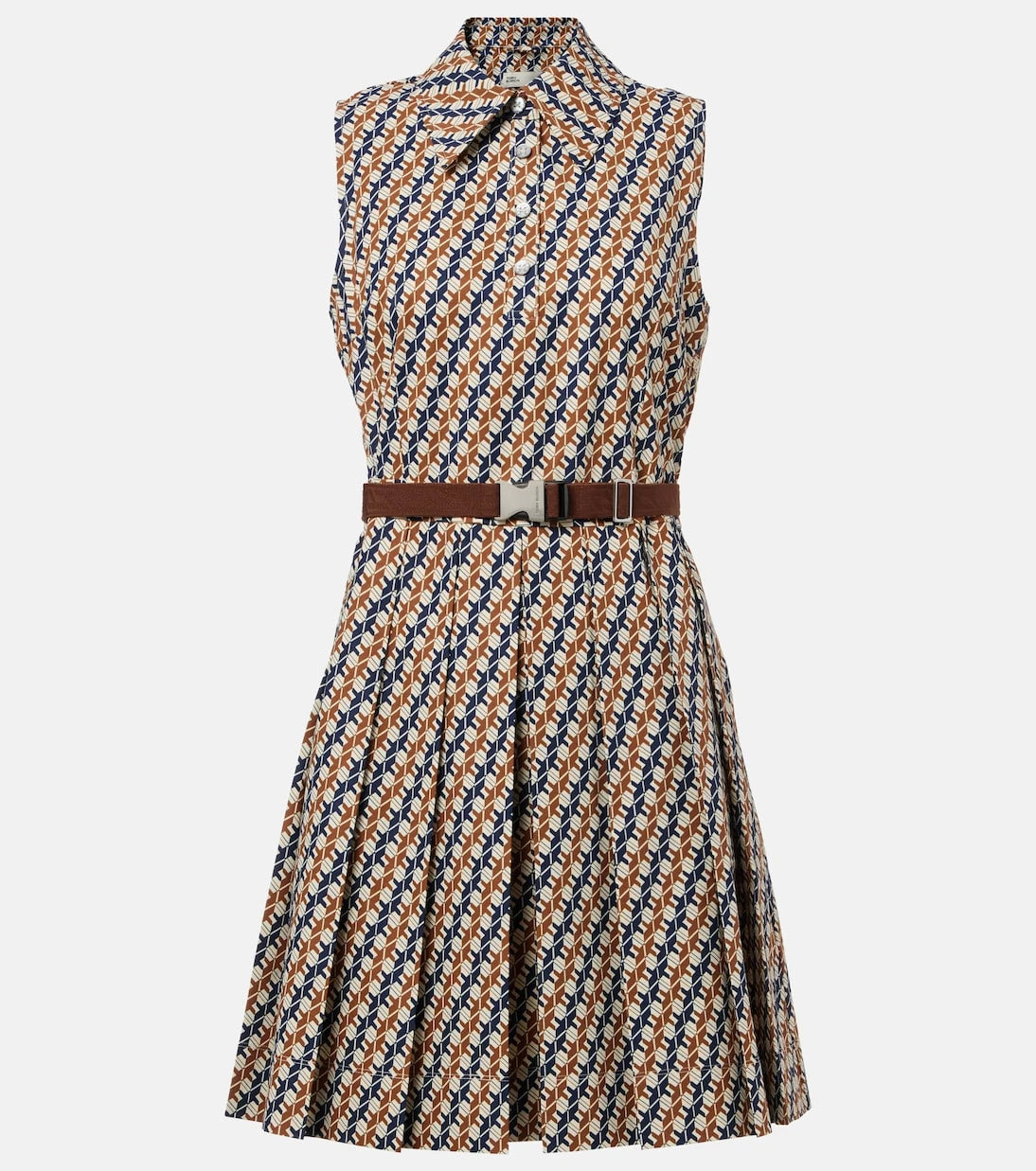 Tory Burch - Pleated printed tennis dress