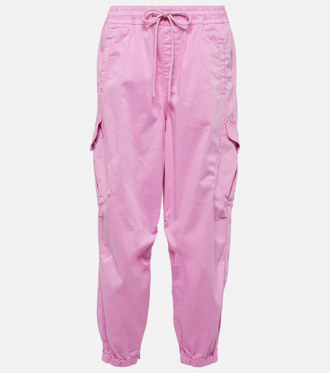 AG Jeans - بنطال كارجو قطني بخصر مرتفع