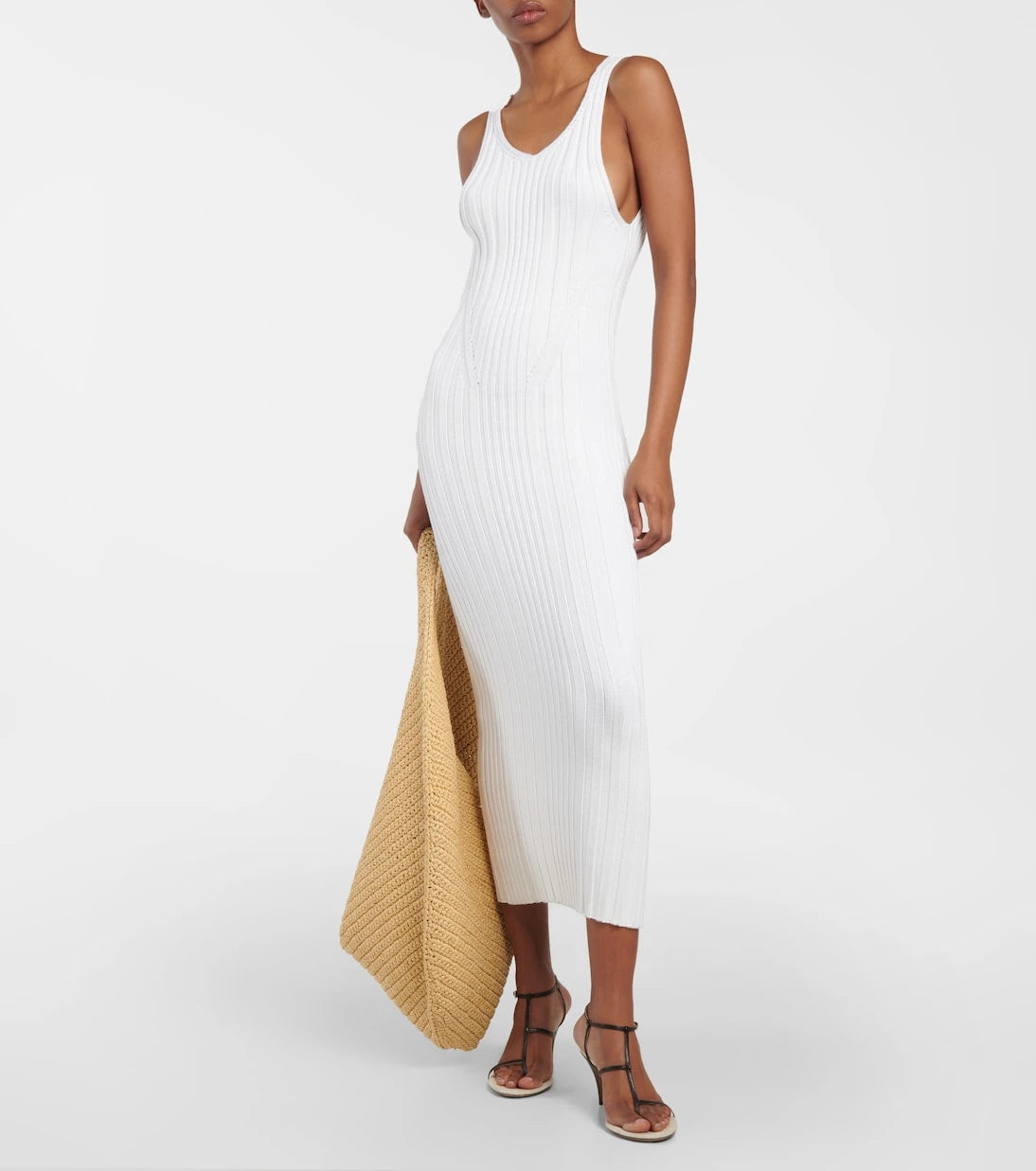 Khaite - Ottilie cotton-blend midi dress