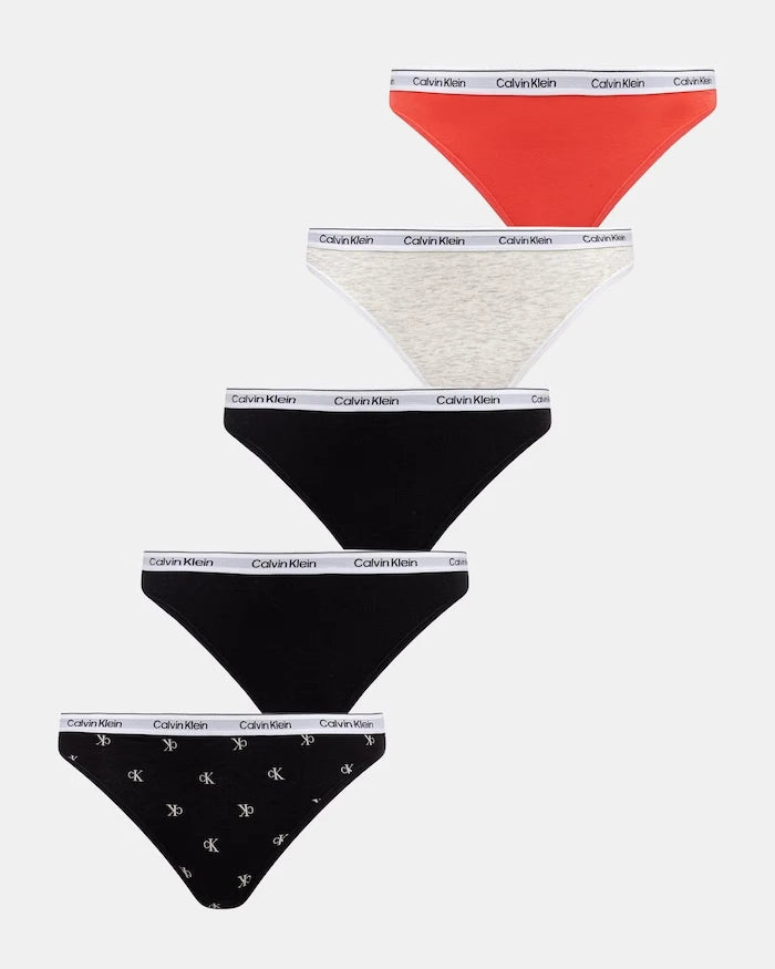Calvin Klein Underwear pamuklu elastan kadın bikini 5'li