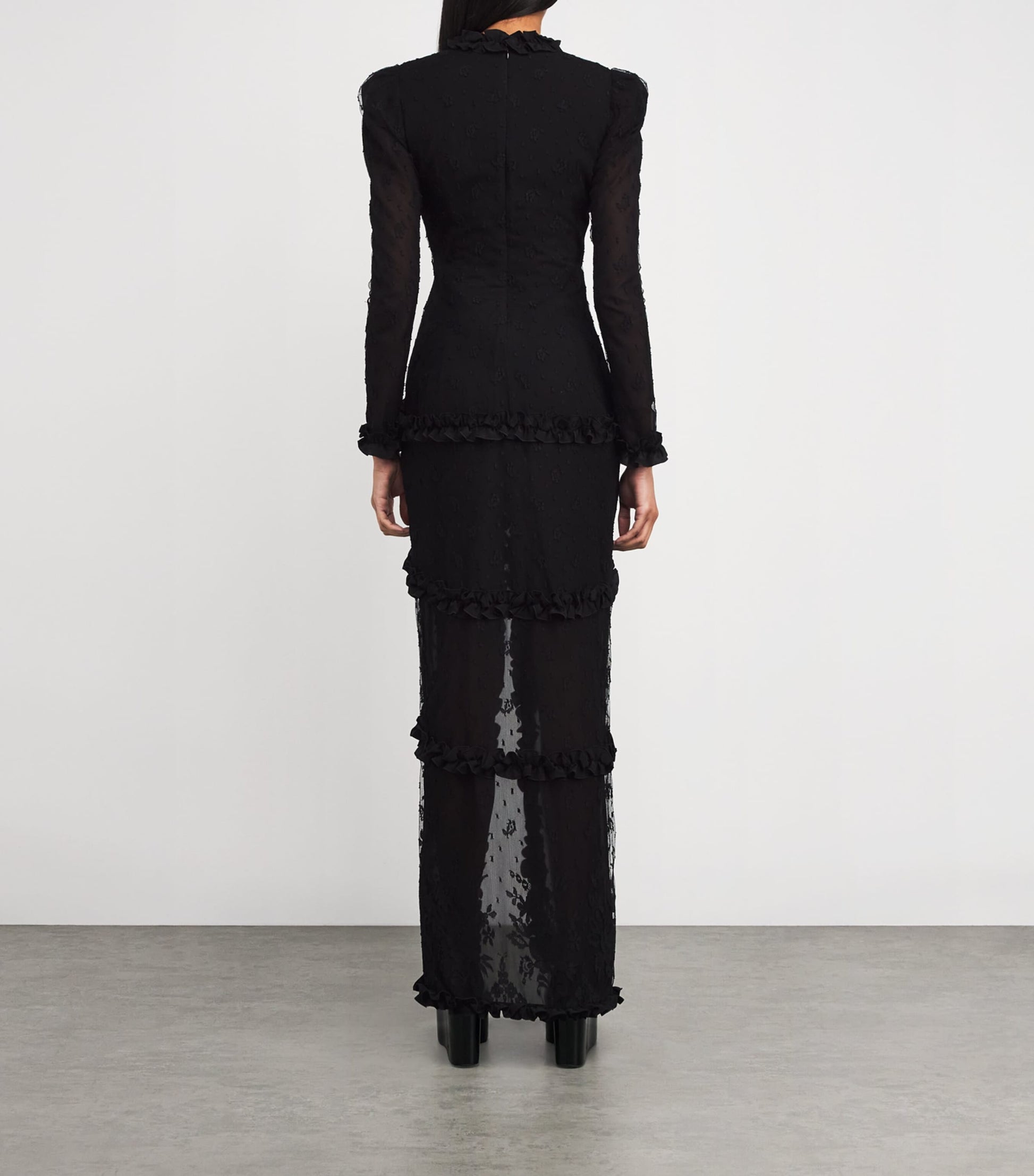 Lace-Detail Maxi Dress