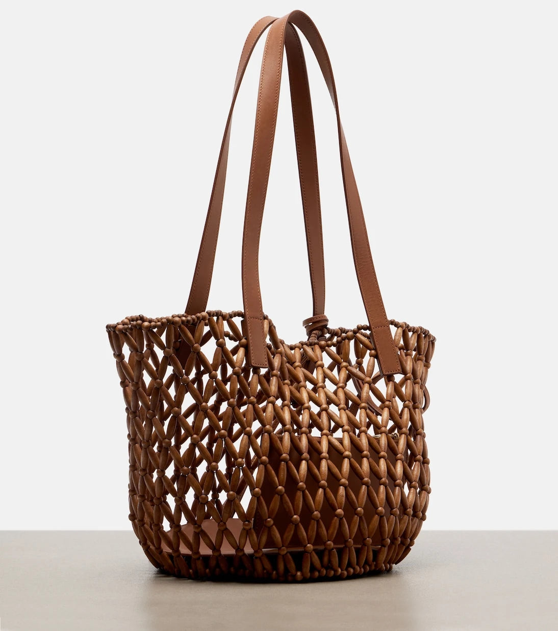 Saint Laurent - Panier Small wooden basket bag