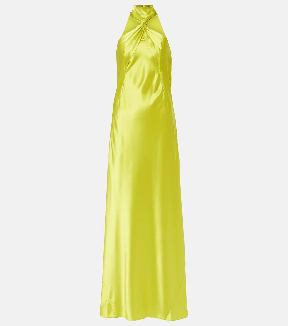 Galvan - Portico halterneck satin gown
