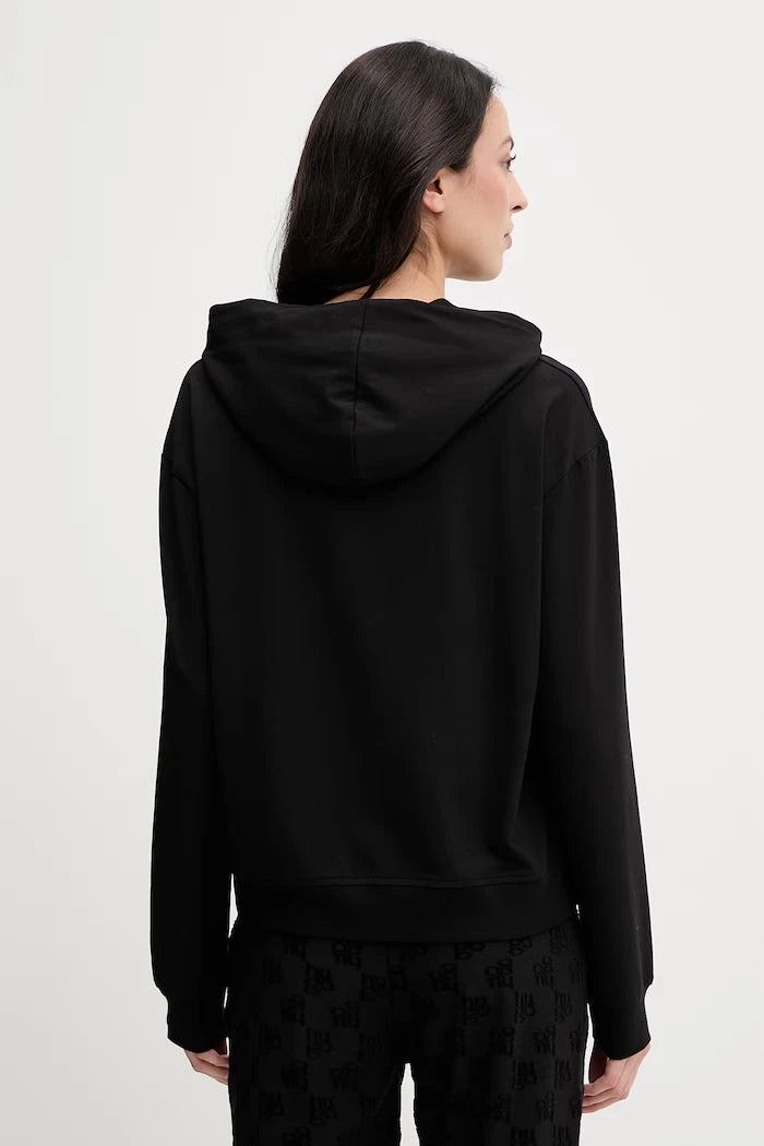 HUGO kadın kapüşonlu pamuklu sweatshirt SIGNATURE_HOODIE