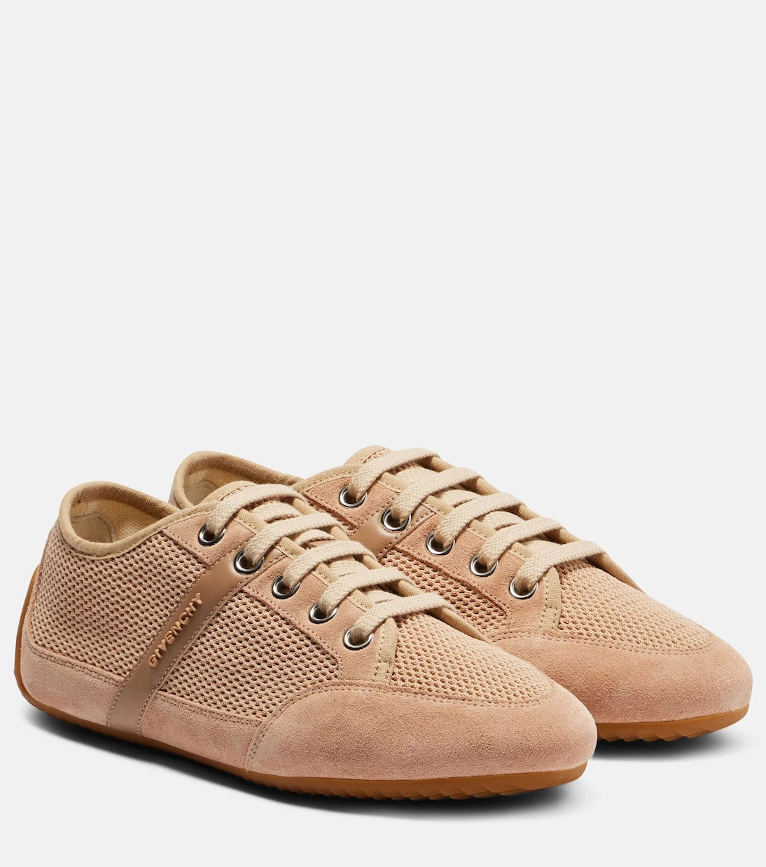 Givenchy - Slim suede-trimmed sneakers
