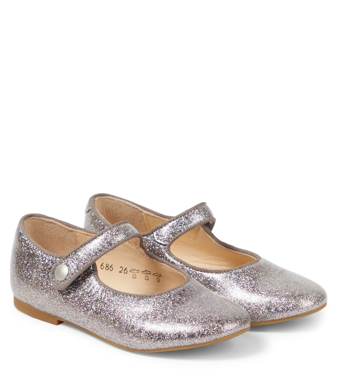 Pom d'Api - Daisy Baby glitter Mary Jane flats
