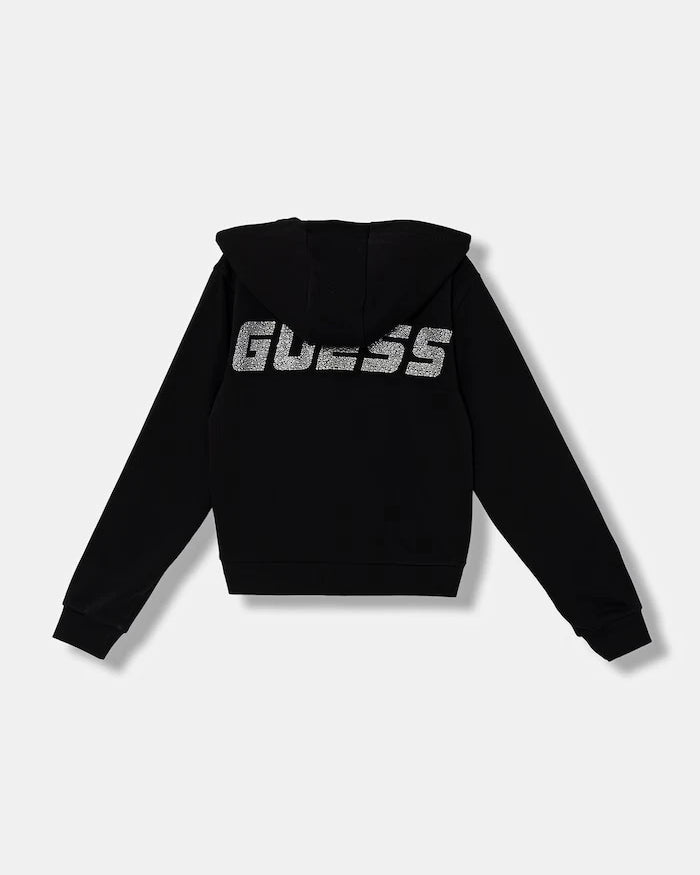 Guess çocuk pamuklu fermuarlı sweatshirt