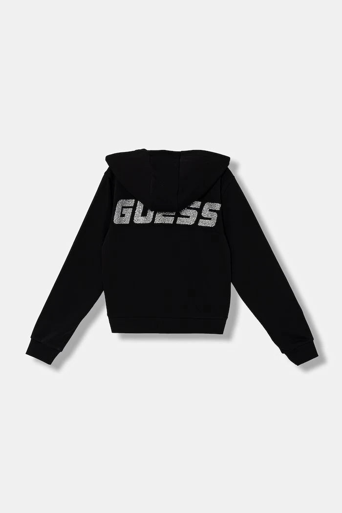 Guess çocuk pamuklu fermuarlı sweatshirt