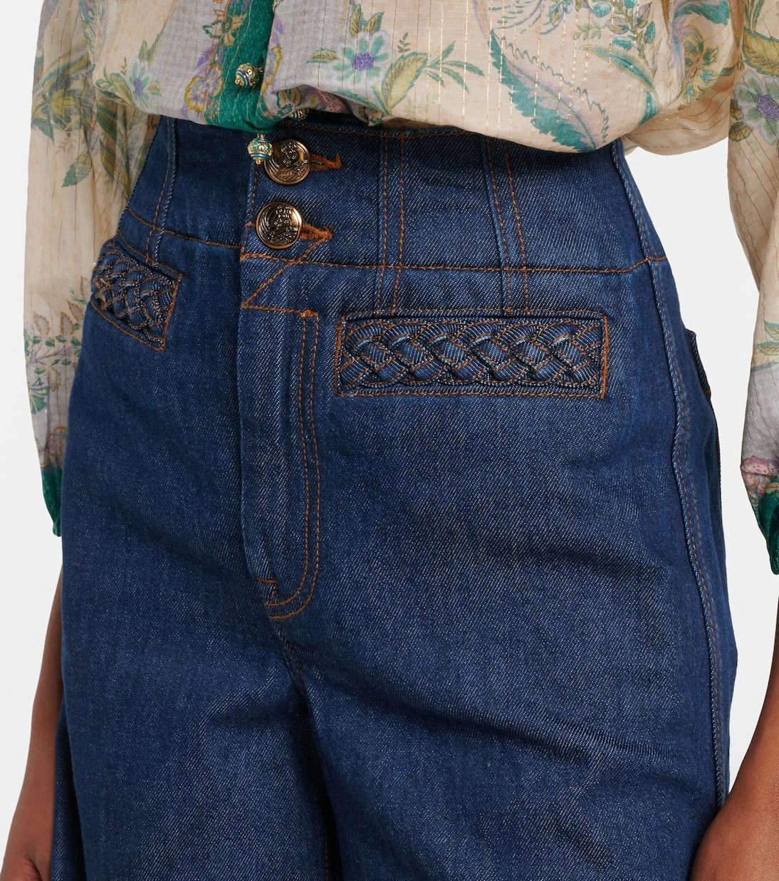 Zimmermann - Aster cropped flared jeans
