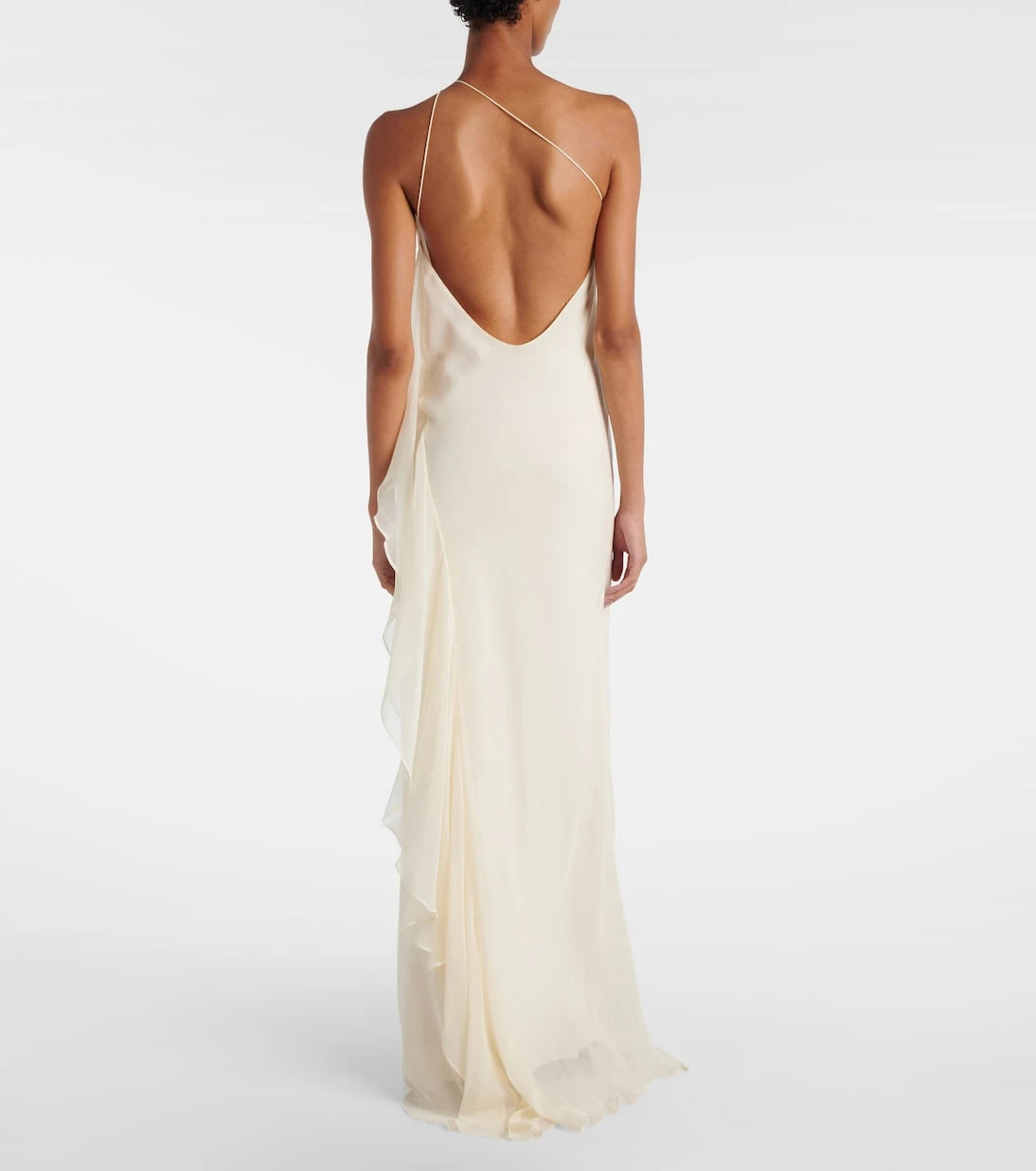 The Sei - One-shoulder ruffled silk gown