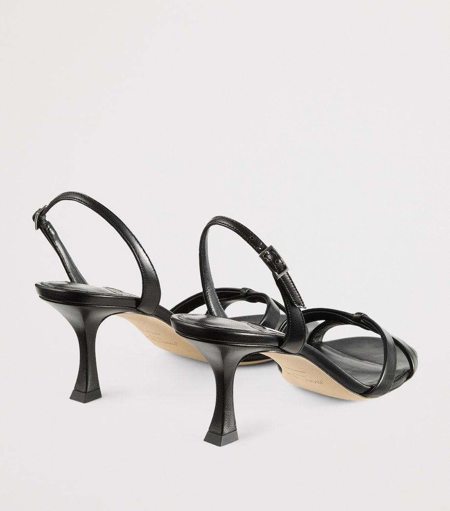 Black Elsy 70 Leather Heeled Sandals
