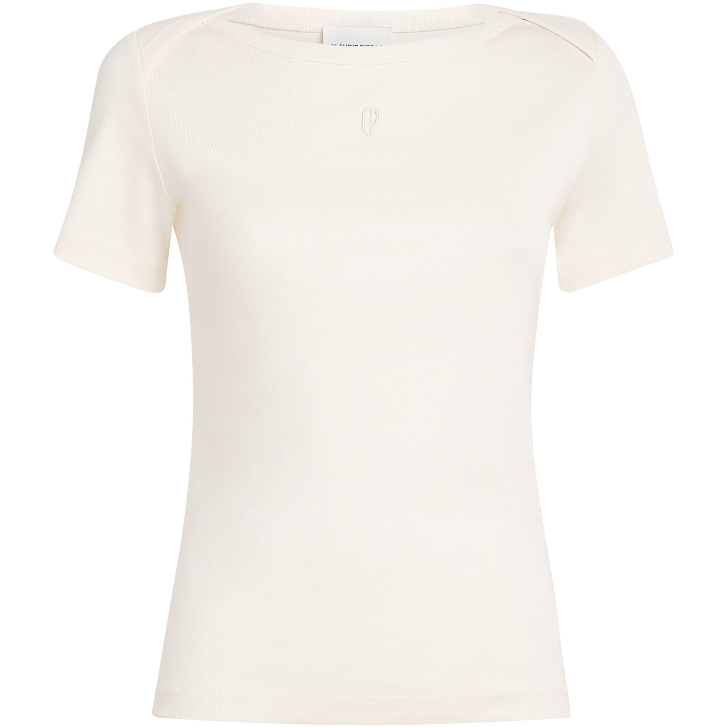 White Cotton Short-Sleeve T-Shirt