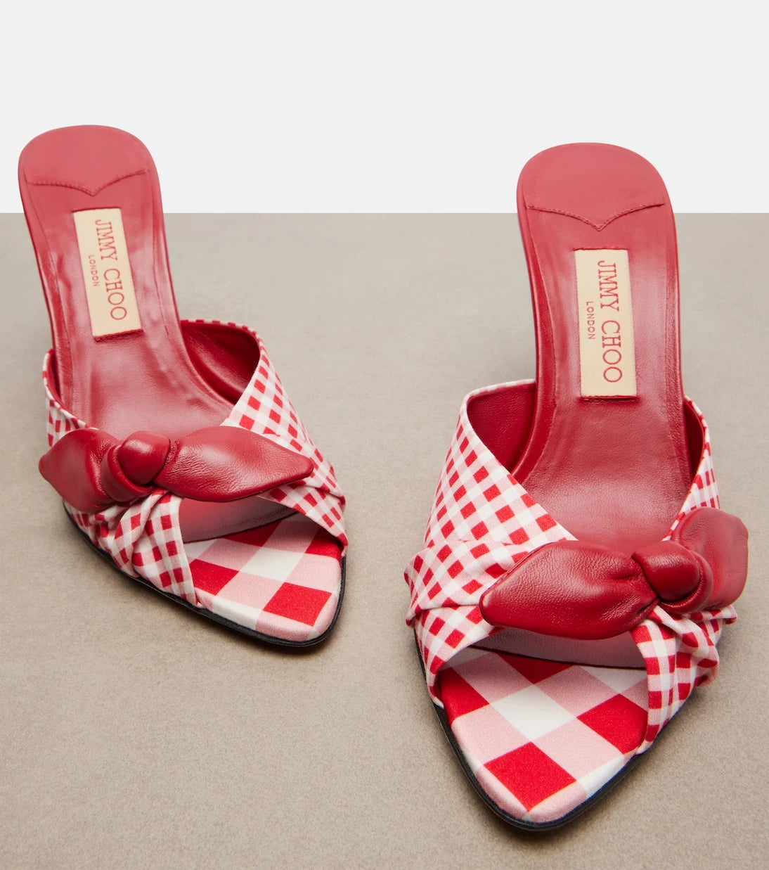 Jimmy Choo - Livi ekose dolgu topuk terlik