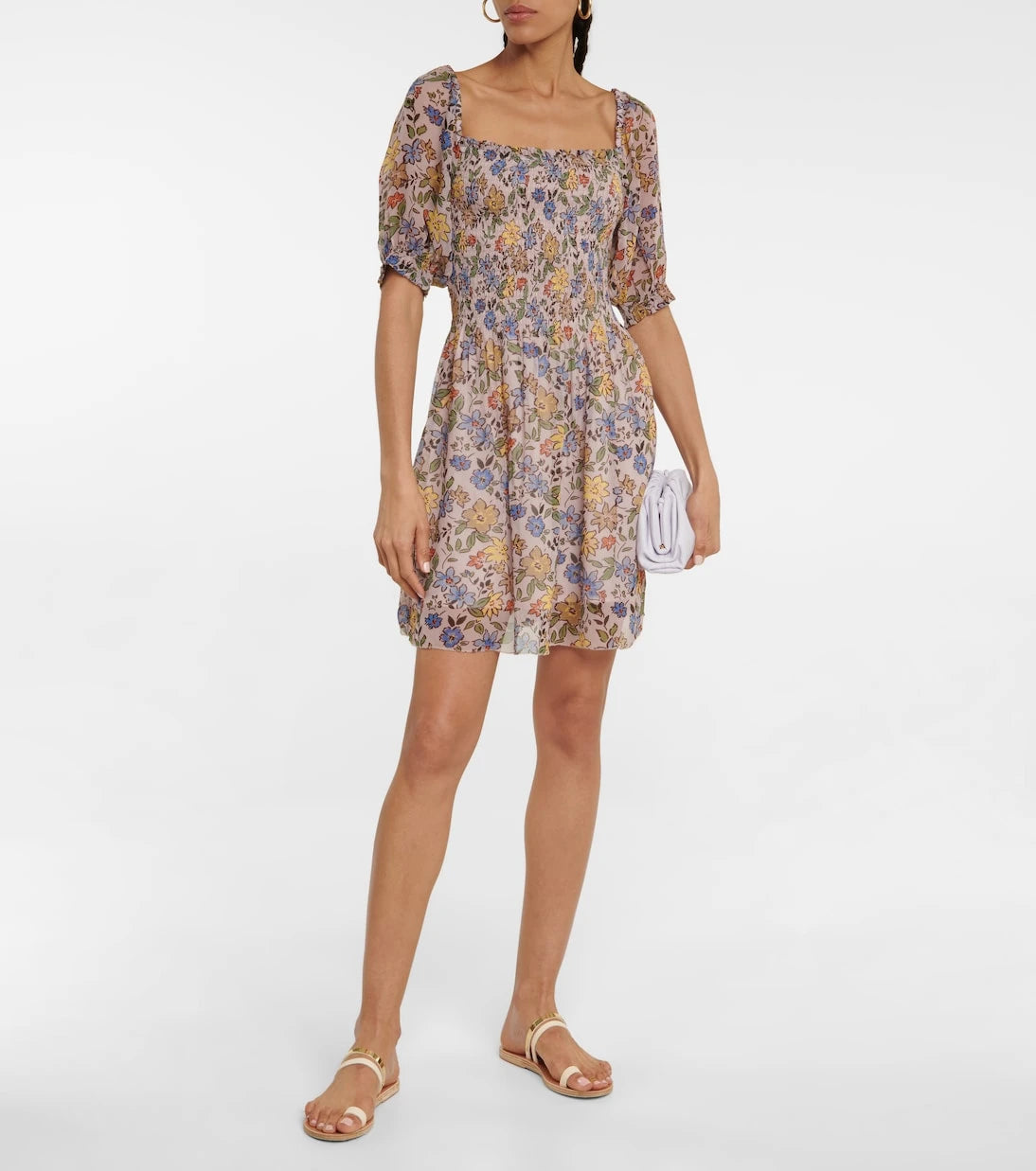 Velvet - Estelle floral crêpe minidress