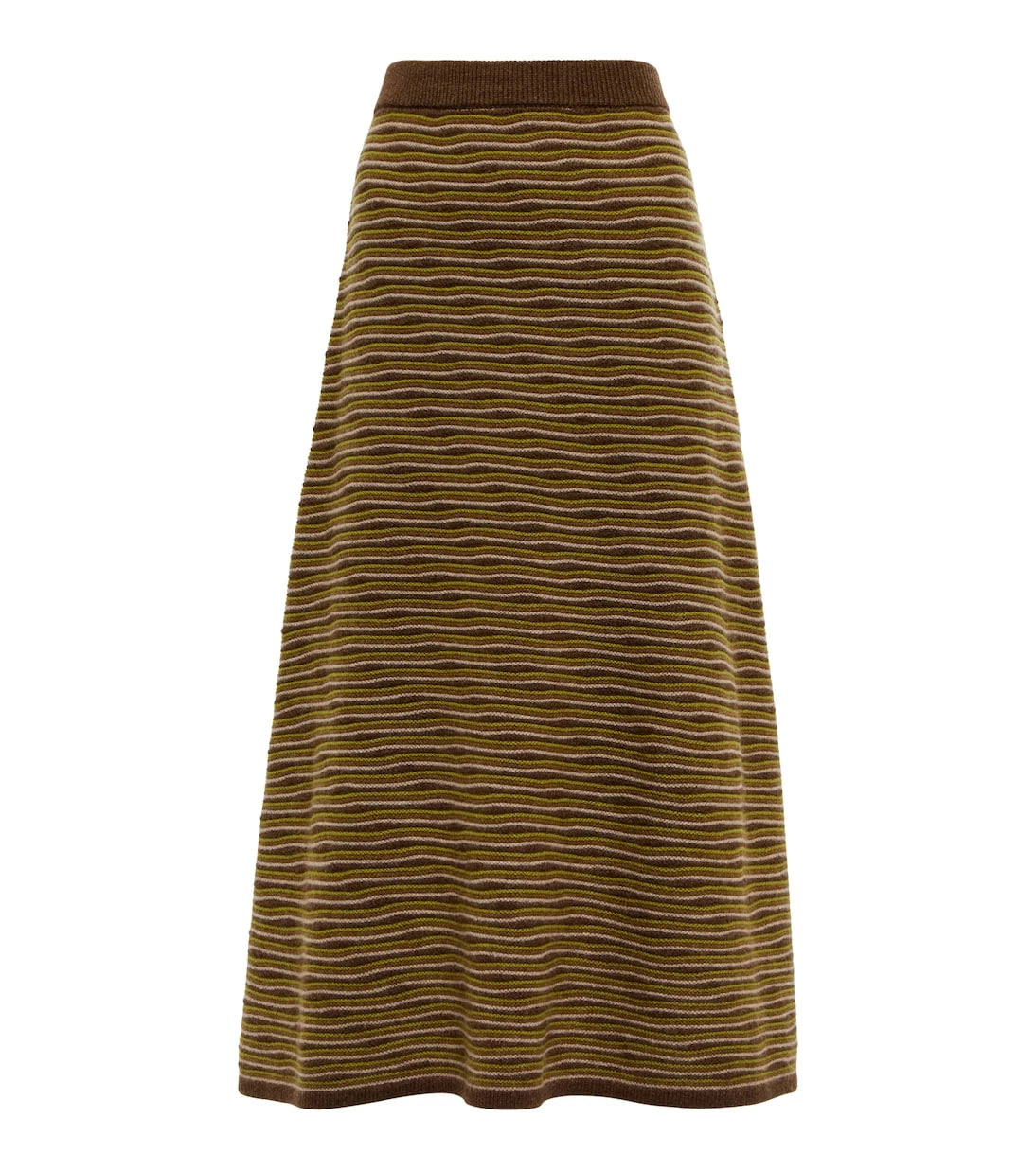CO - Striped cashmere midi skirt