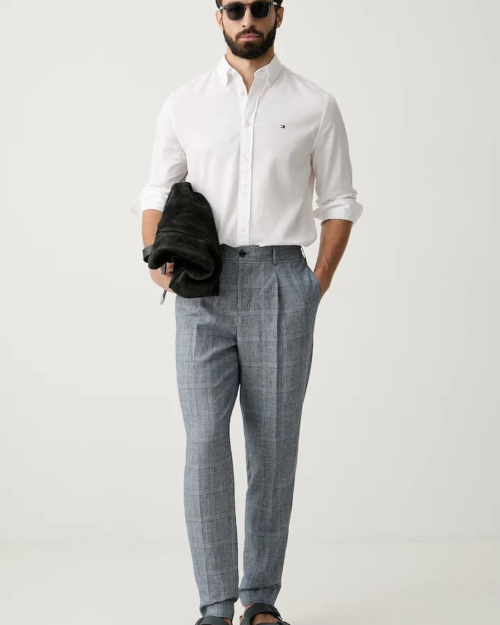 Tommy Hilfiger resmi erkek keten pantolon NEW YORK